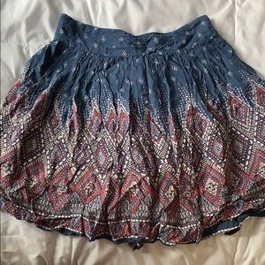 Bohemian style flare skirt